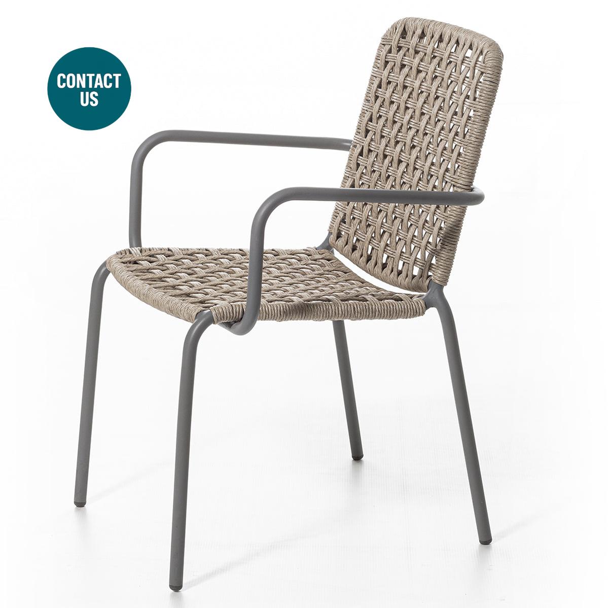 Straw 24 Dining Chair (with arms)-Gervasoni-moderndesign.io