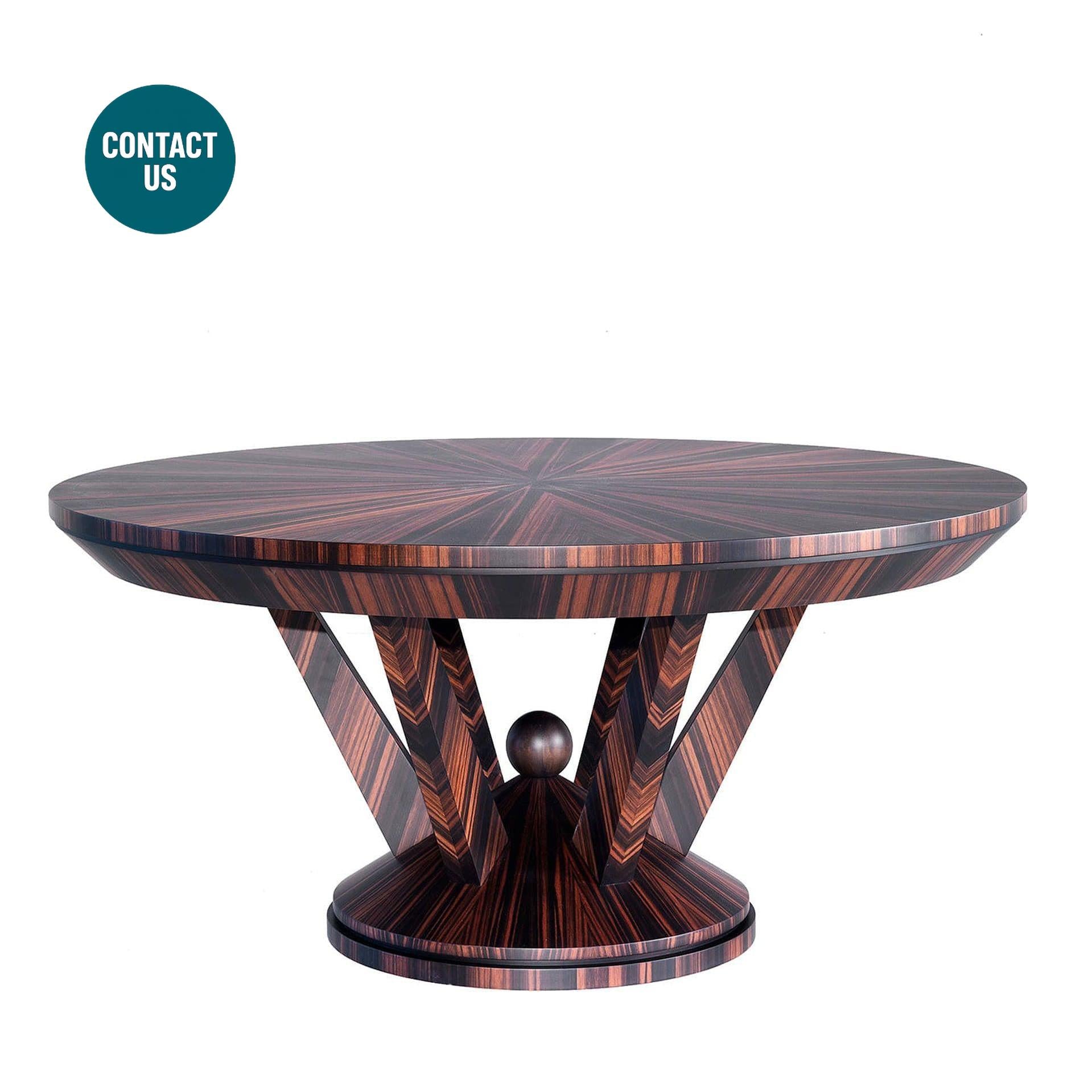 Ebony Dining Table (Round)-Annibale Colombo-moderndesign.io