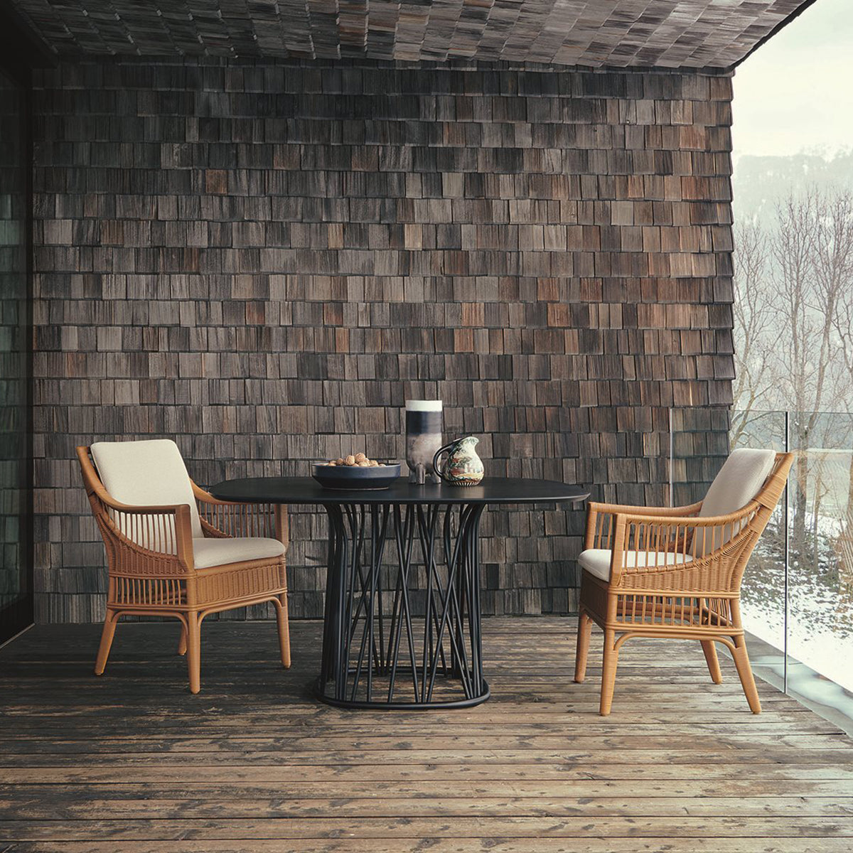 978 Dining Chair (With Arms) - Outdoor-Bonacina 1889-moderndesign.io