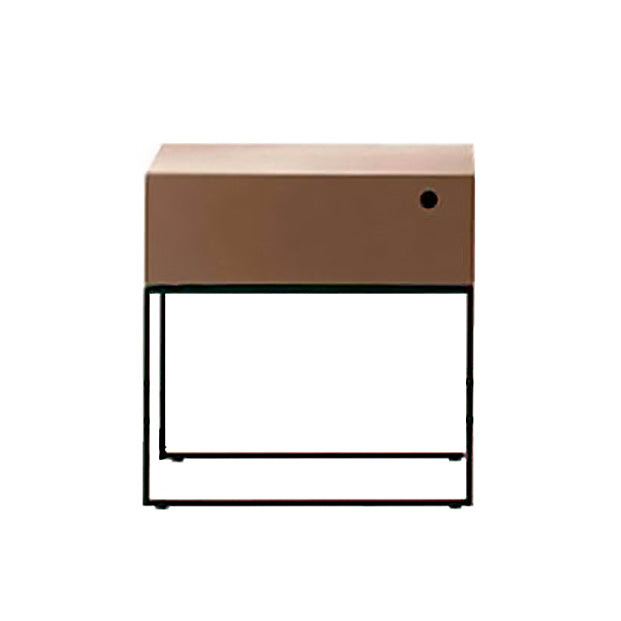Arabesque Side Table Leather & Lacquer Table (Side/Night)-Ivano Redaelli-moderndesign.io