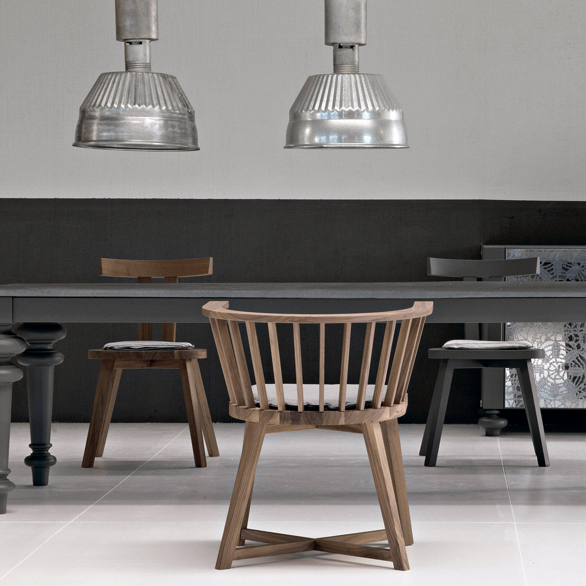 Gray 24 Dining Chair (with arms)-Gervasoni-moderndesign.io
