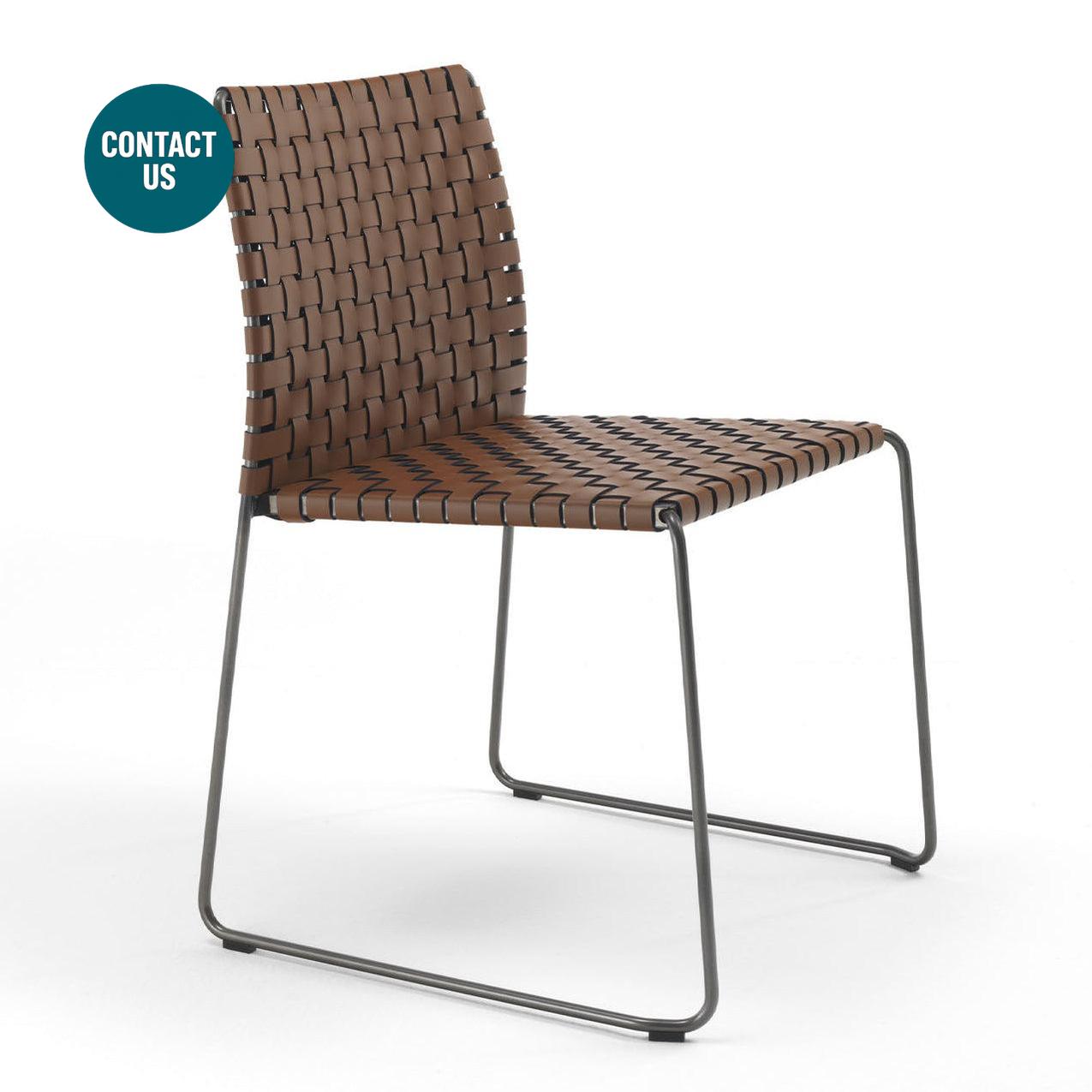 Bizzy Brown Dining Chair (without arms)-Enrico Pellizzoni-moderndesign.io