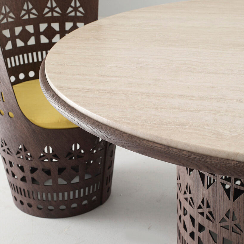 Dogon T Dining Table (Round)-Emmemobili-moderndesign.io