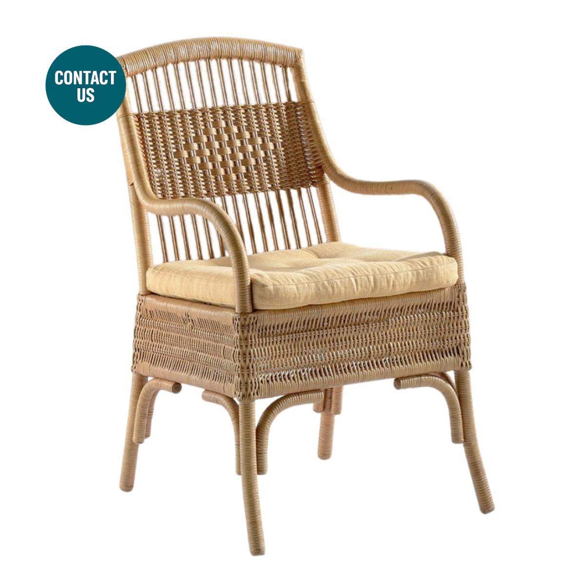 Elle Dining Chair (With Arms)-Bonacina 1889-moderndesign.io