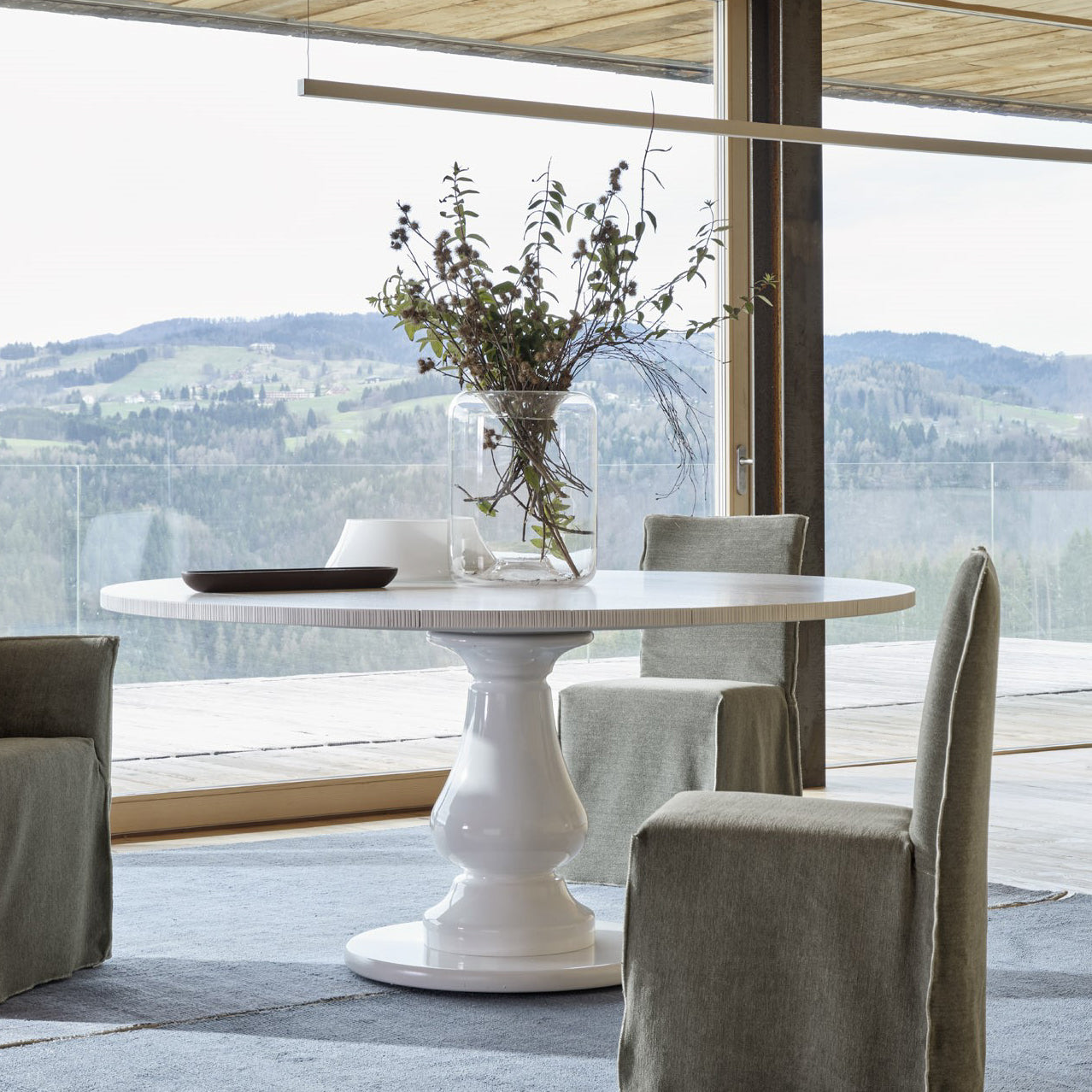 Gray 38 Dining Table (Round)-Gervasoni-moderndesign.io
