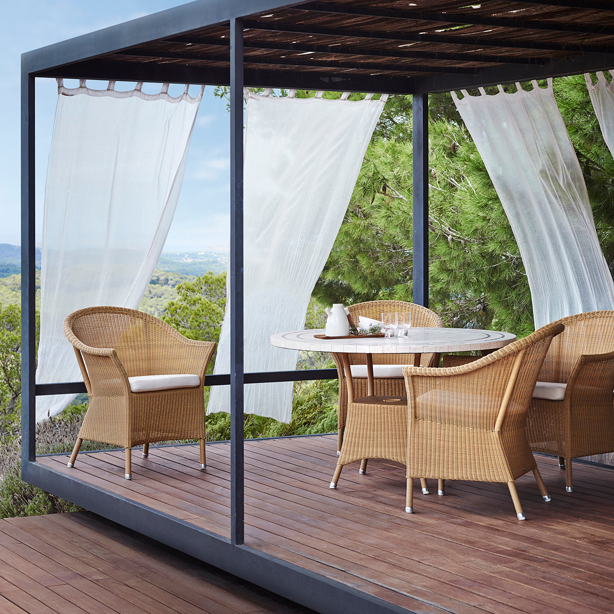 Lansing 5456 Dining Chair (with arms)-Cane-Line-moderndesign.io