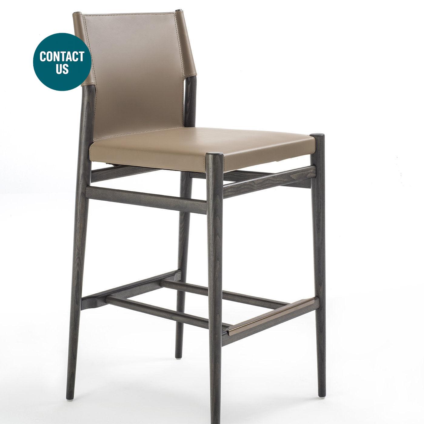 Ledermann High Stool (without arms)-Enrico Pellizzoni-moderndesign.io