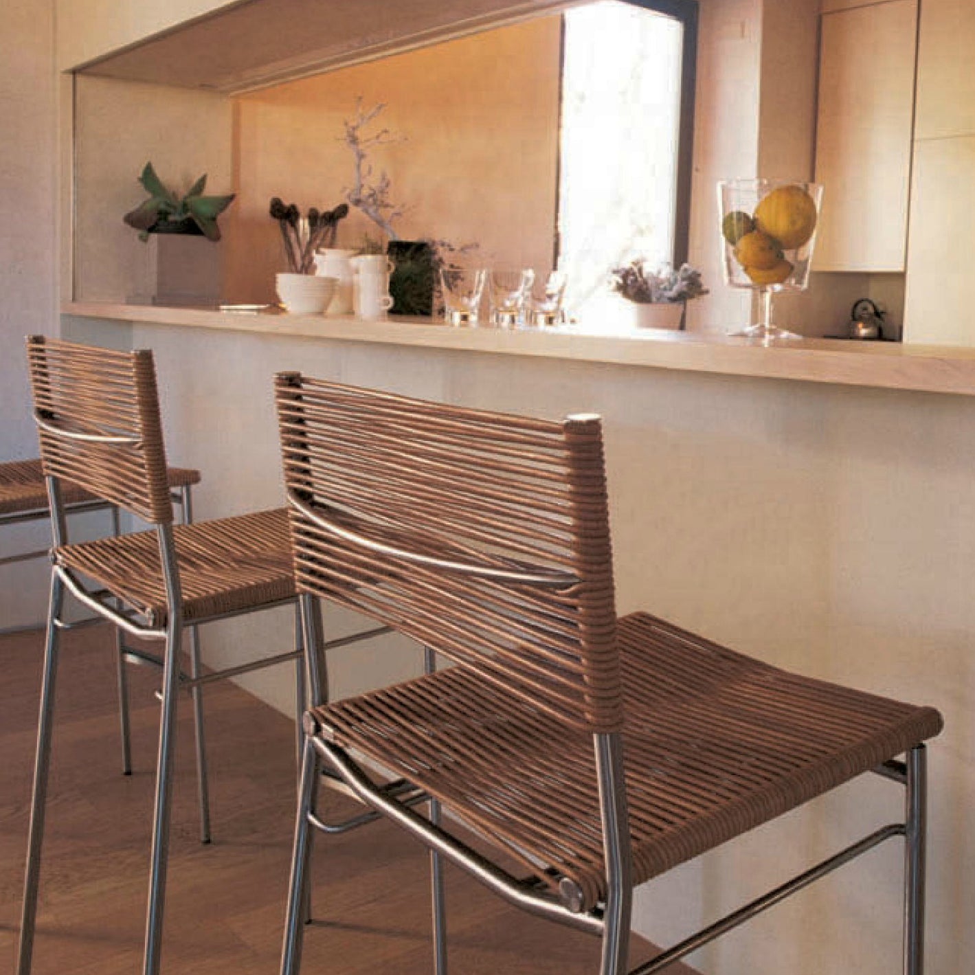 Miss B Classic High Stool (without arms)-Bonacina 1889-moderndesign.io