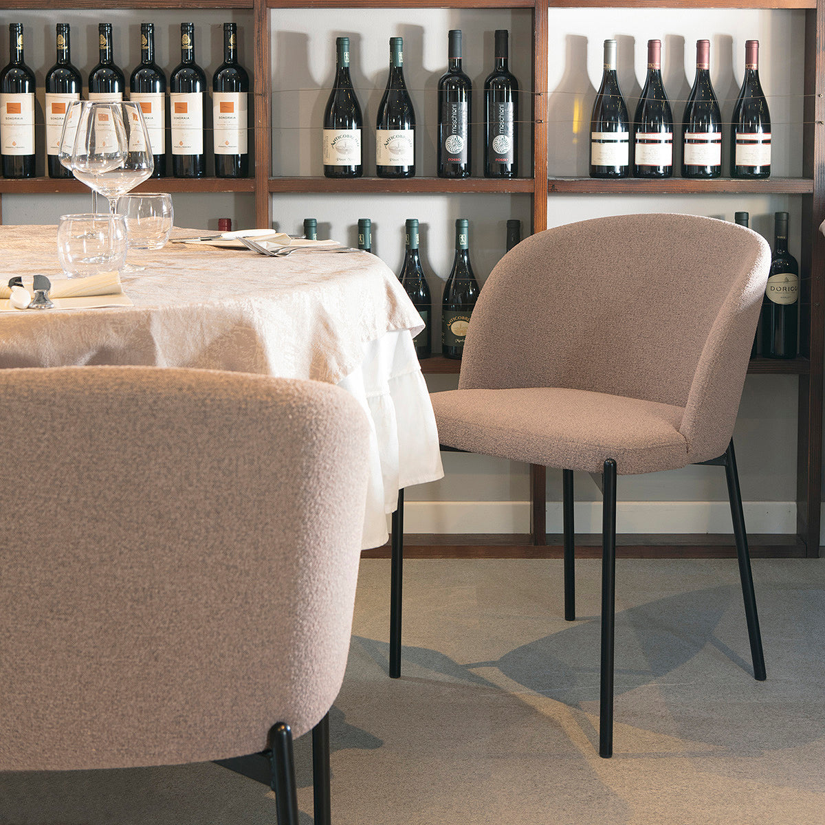 Pantelleria SI Metal Dining Chair (without arms)-Accento-moderndesign.io