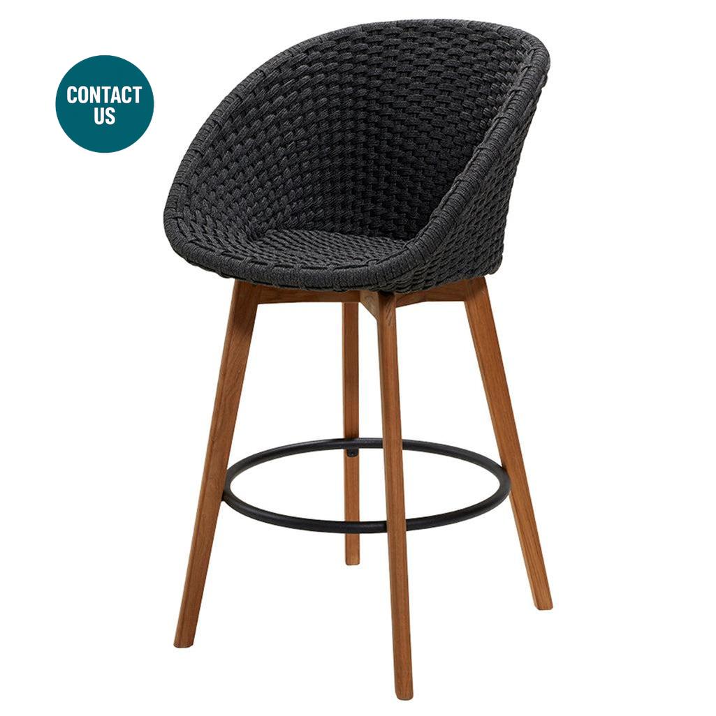 Peacock 5455 High Stool (with arms)-Cane-Line-moderndesign.io