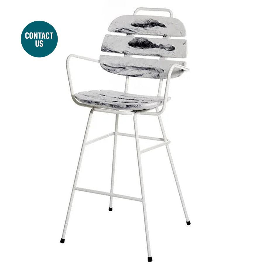 Ribs Up High Stool (with arms)-Slide-moderndesign.io