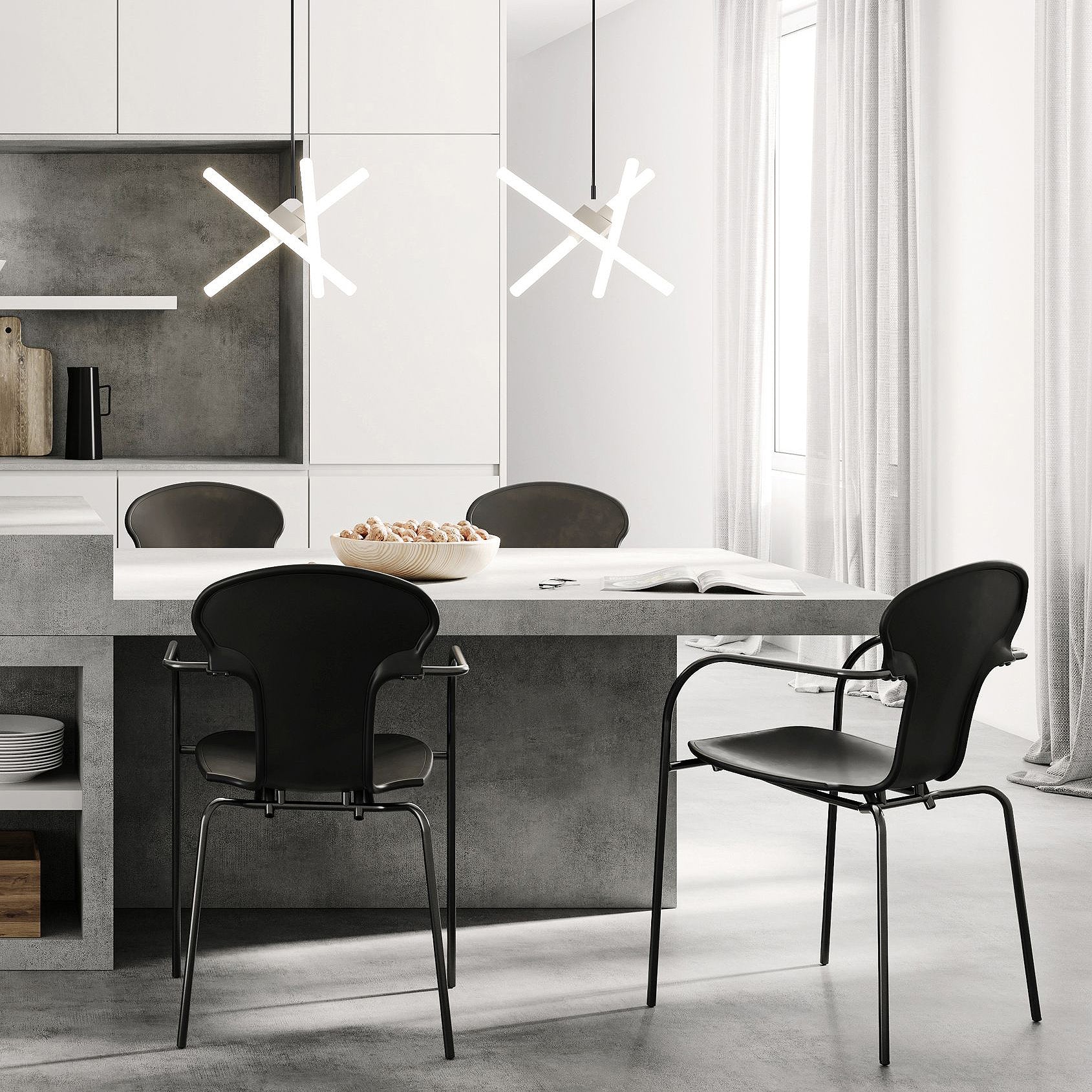 Vis a Vis Dining Chair (with arms)-Bd Barcelona Design-moderndesign.io