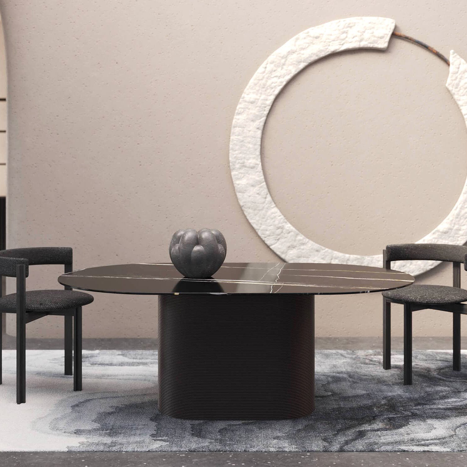 Waves Dining Table (Oval)-Milla & Milli-moderndesign.io