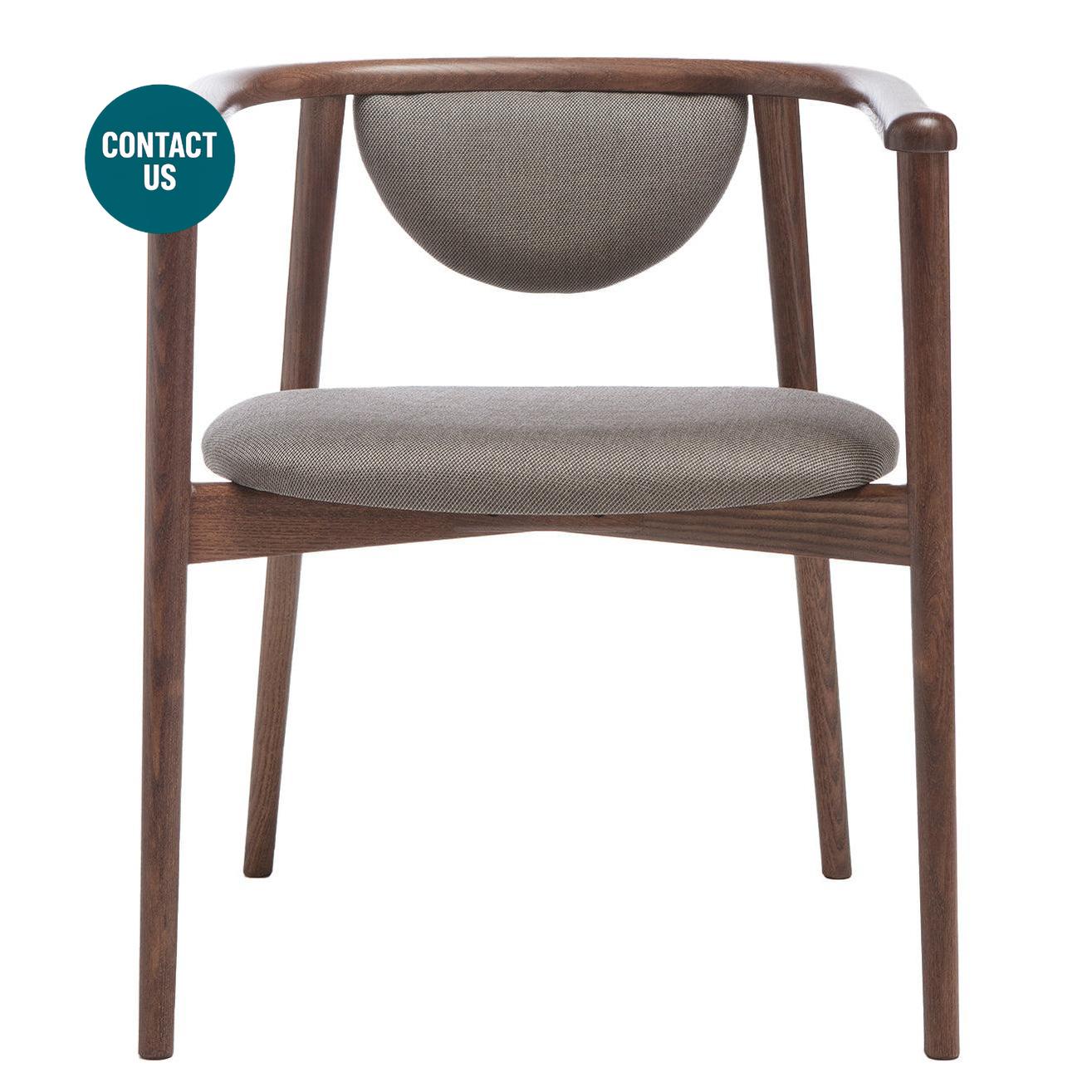 Donna Gray Dining Chair (with arms)-Livoni 1895-moderndesign.io