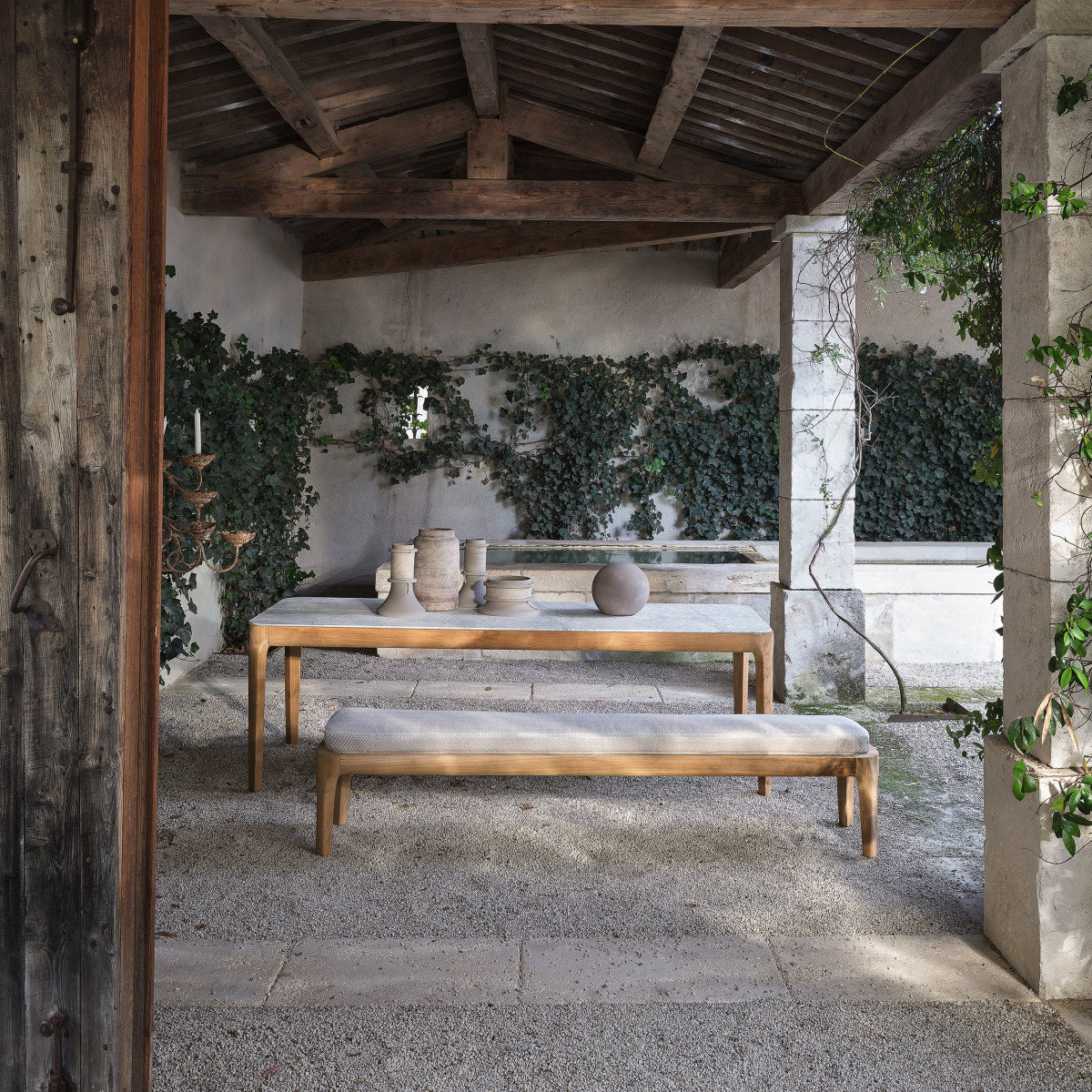 Mediterraneo 15/17 Dining Bench-Gervasoni-moderndesign.io