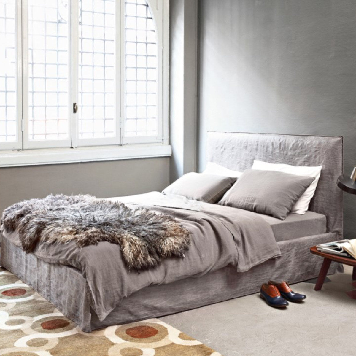 Ghost 80 Bed (with storage)-Gervasoni-moderndesign.io