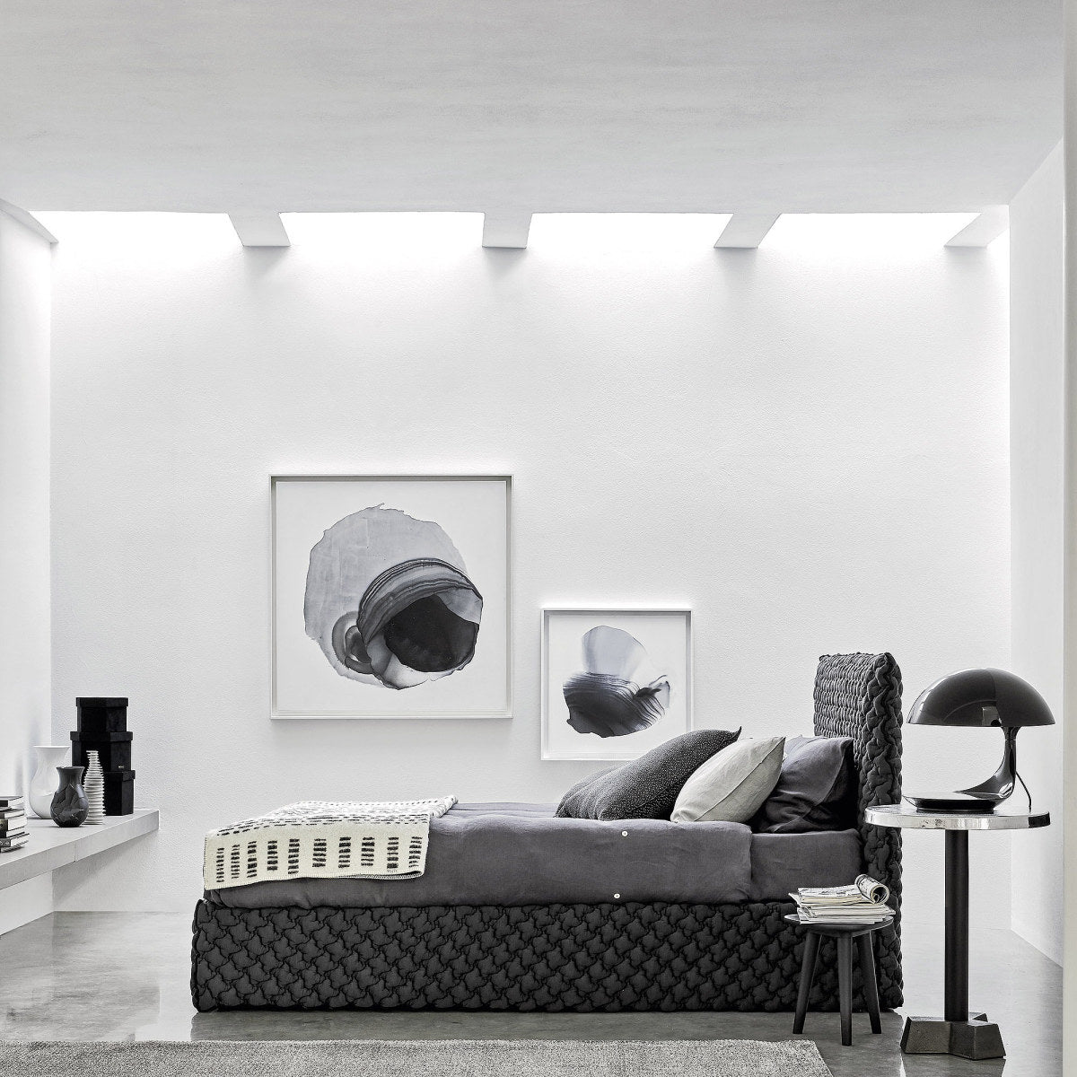 Ghost 80 Bed (with storage)-Gervasoni-moderndesign.io