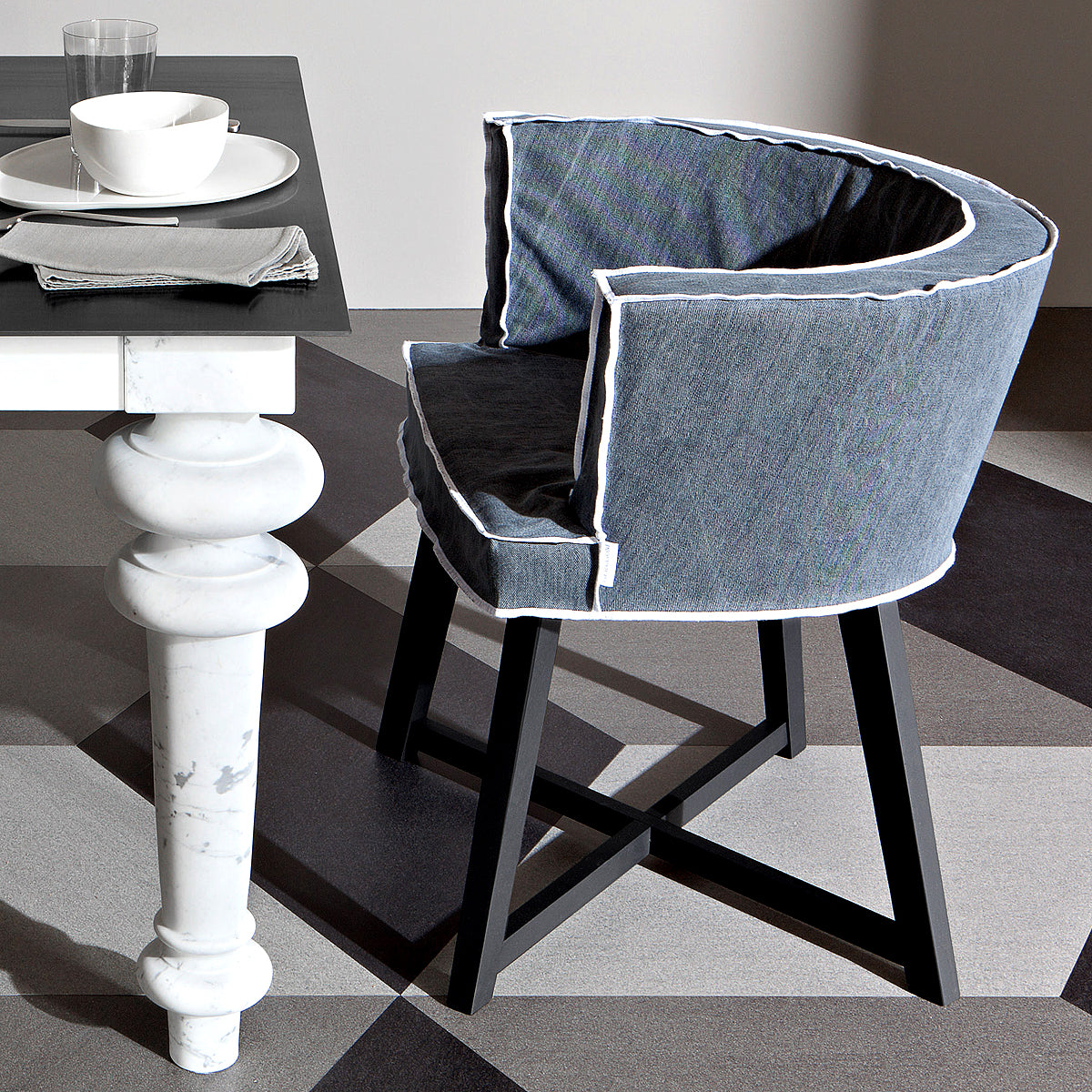 Gray 26/27 Dining Chair (with arms)-Gervasoni-moderndesign.io