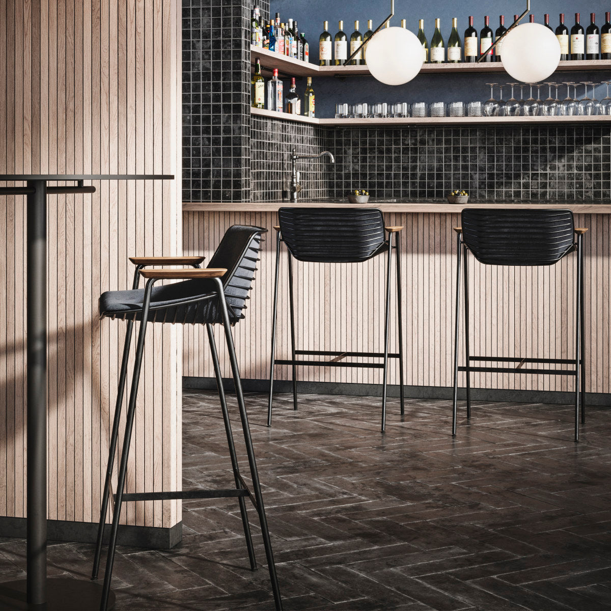 Zelo 29 H High Stool (with arms)-Rex Kralj-moderndesign.io