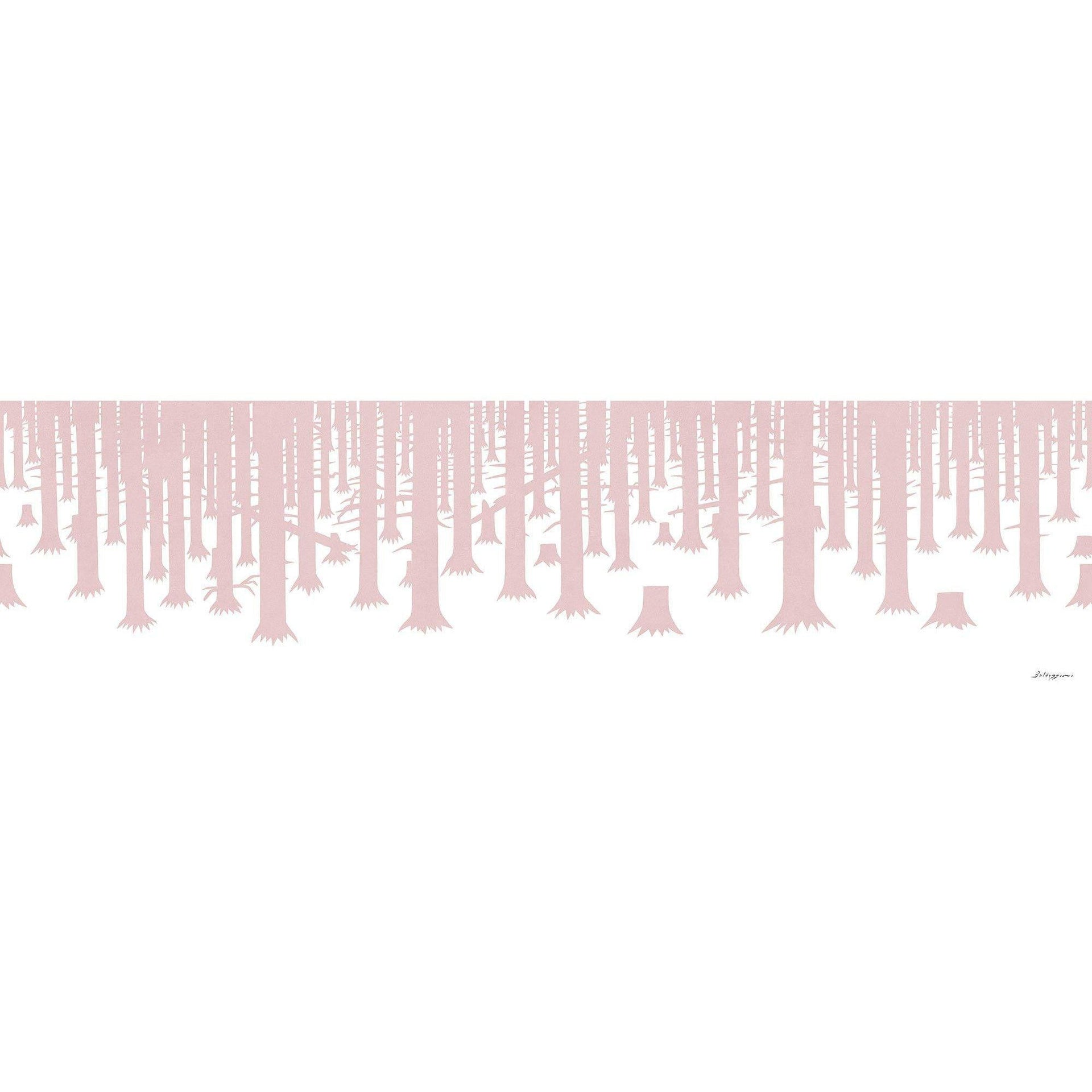 Ai Piedi Della Foresta-Digital Wallpaper-Tecnografica-Pink / White-75805-5