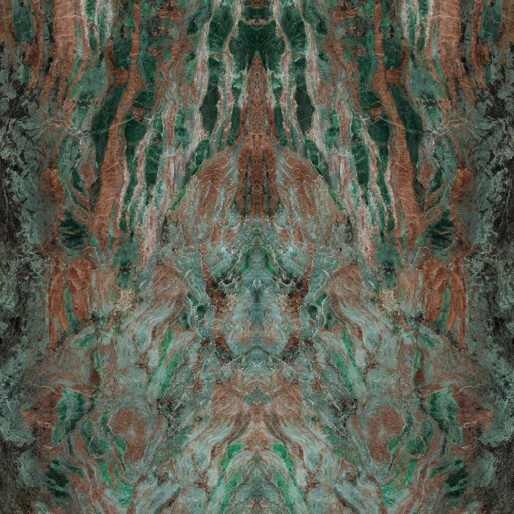 Amazzonia-Digital Wallpaper-Tecnografica-Green / Brown-65274-1