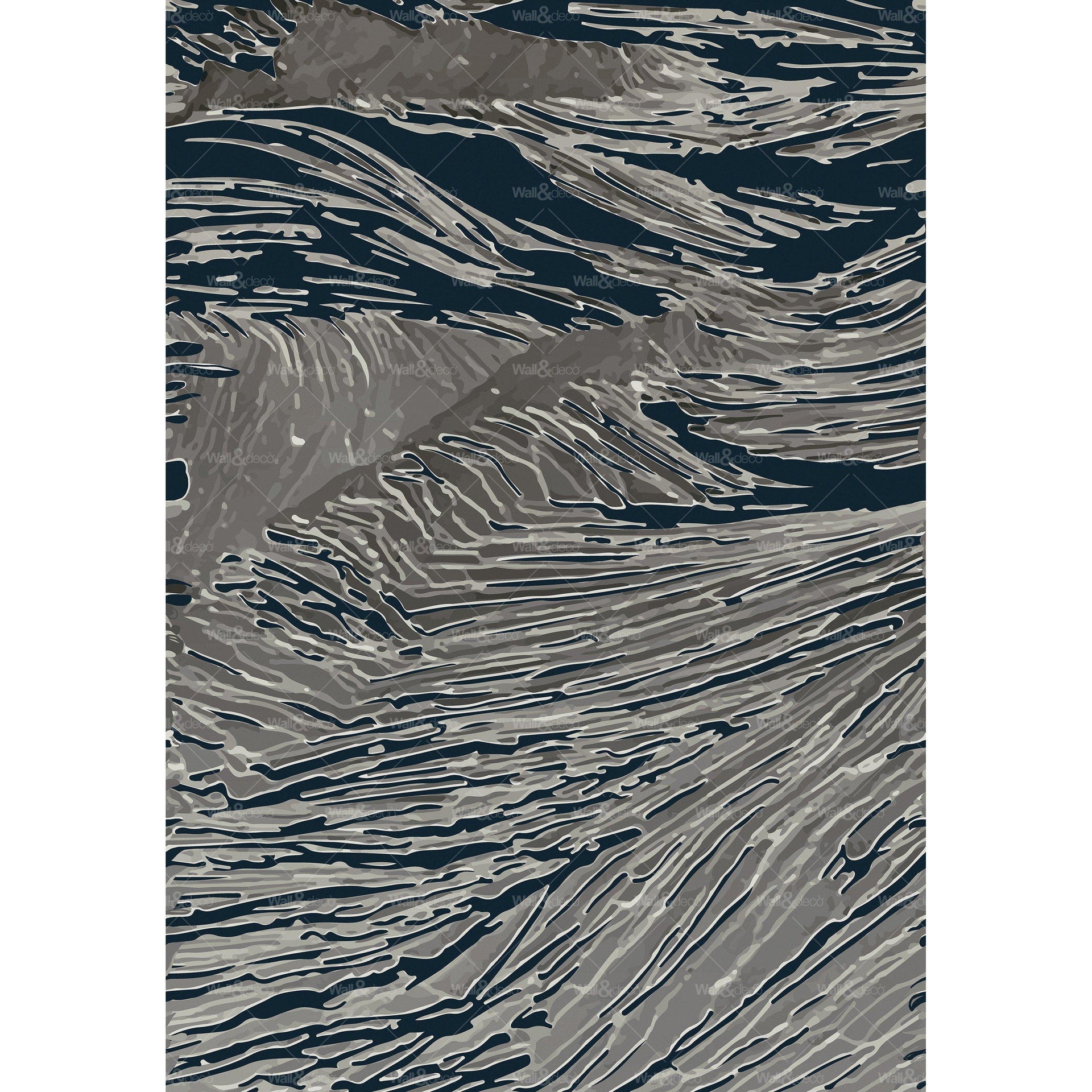 Aqua Silence-Digital Wallpaper-Wall&deco-Dark Grey-WET_AS2102