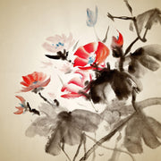 Asia in Bloom-Digital Wallpaper-Rebel Walls-Red / Brown-R11951