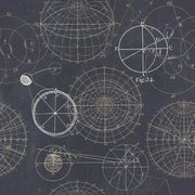 Astronomy-Pre-Printed Wallpaper-Mind the Gap-Dark Grey / Light Brown-