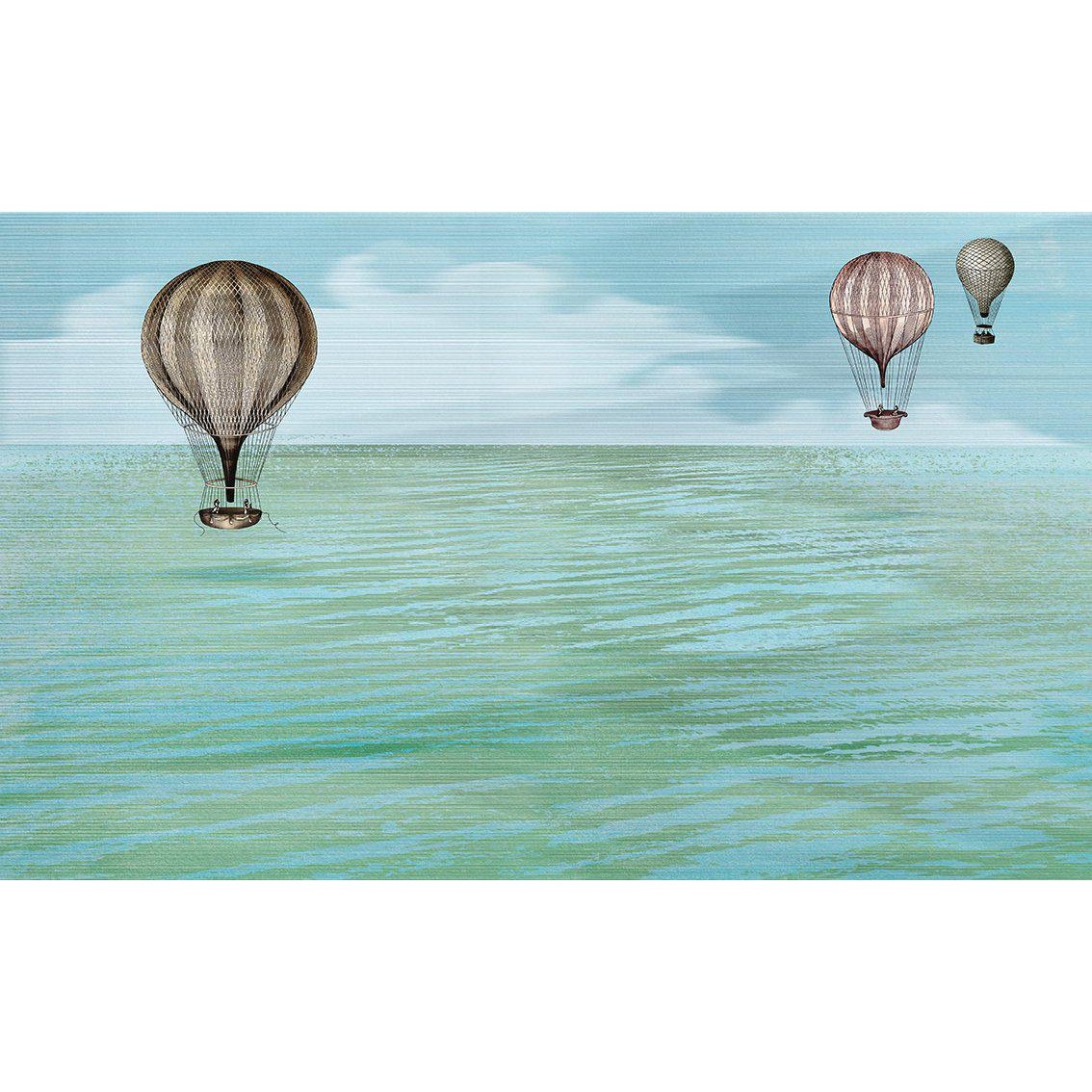 Ballons D'Antan-Digital Wallpaper-Skinwall-Green / Blue-49