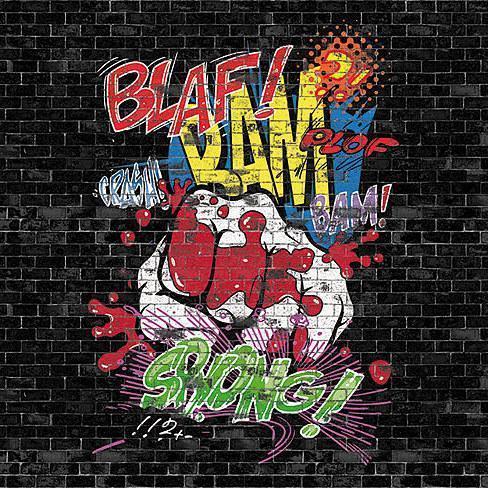 Bam Sock-Digital Wallpaper-London Art-Red / Yellow / Black-12BS-02