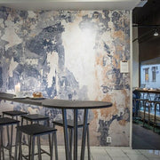 Battered Wall-Digital Wallpaper-Rebel Walls-Blue / Brown-R12791
