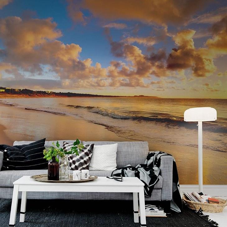 Beach-Digital Wallpaper-Rebel Walls-Brown / Blue-R11941