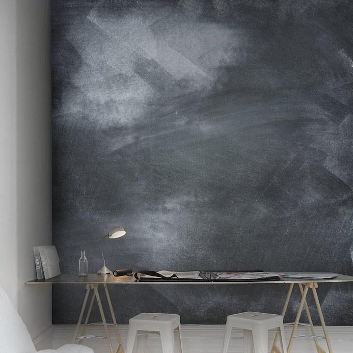 Blackboard-Digital Wallpaper-Rebel Walls-Black / White-R10851