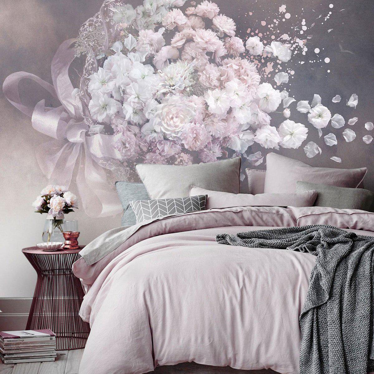 Blossom-Digital Wallpaper-Back to the Wall-Lilac / White-