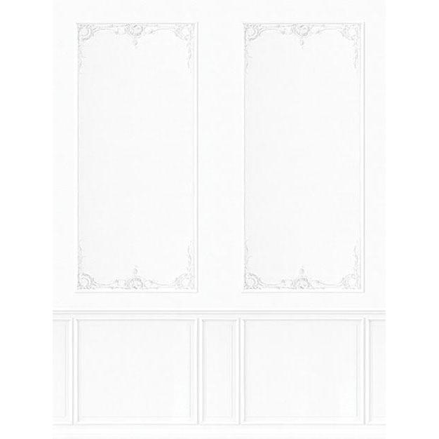 Boiserie-Digital Wallpaper-London Art-White 1-13BO-01A