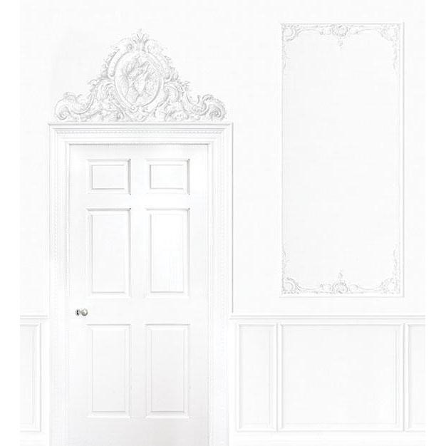 Boiserie-Digital Wallpaper-London Art-White 3-13BO-02A