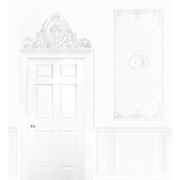 Boiserie-Digital Wallpaper-London Art-White 4-13BO-02B