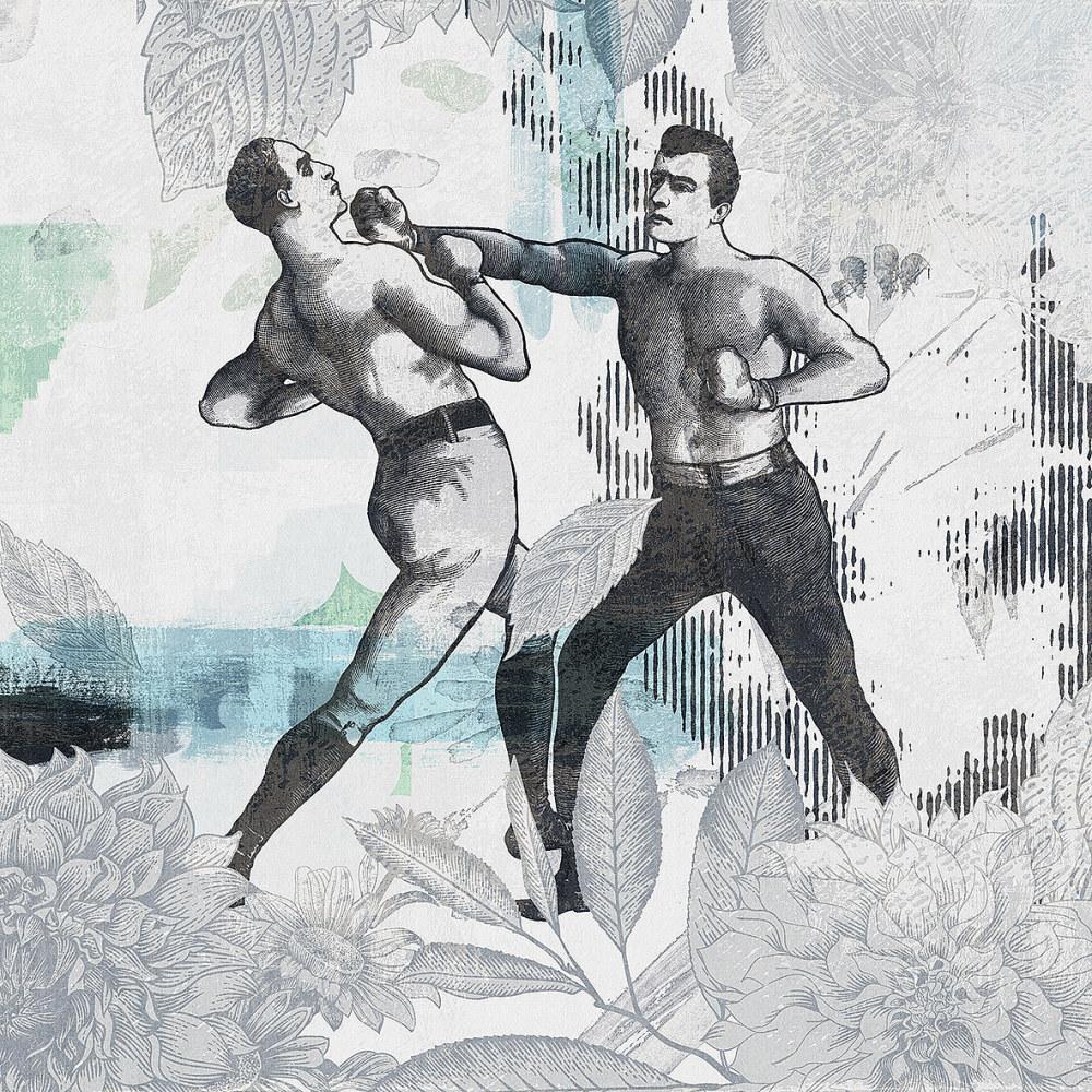 Boxers-Digital Wallpaper-London Art-Grey / Blue-18034-01