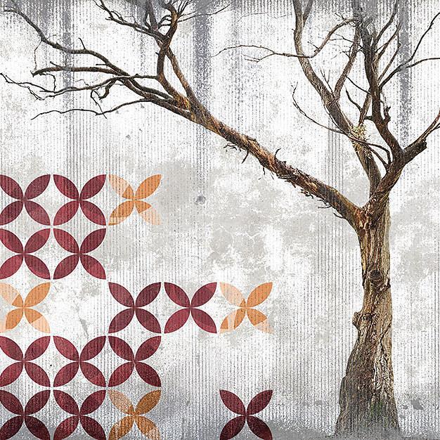 Brambles-Digital Wallpaper-London Art-Red / Brown-13BR-01