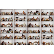 Cabinet of Curios-Digital Wallpaper-Rebel Walls-Light Brown / White-R14181