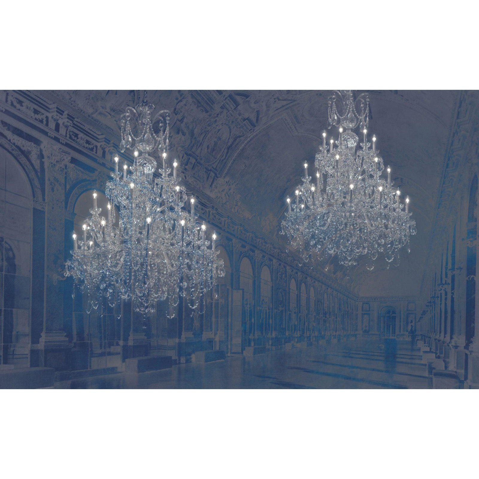 Chandelier Palace-Digital Wallpaper-Back to the Wall-Blue-