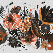 Chloris-Digital Wallpaper-London Art-Orange / Black / Grey-17055-01