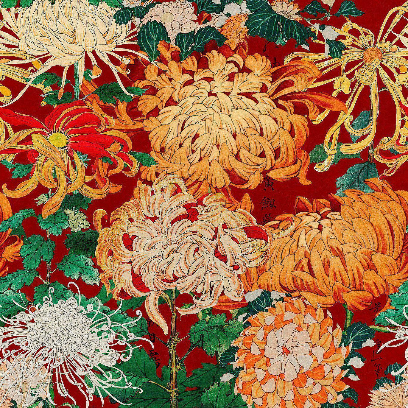 Chrysanthemums-Pre-Printed Wallpaper-Mind the Gap-