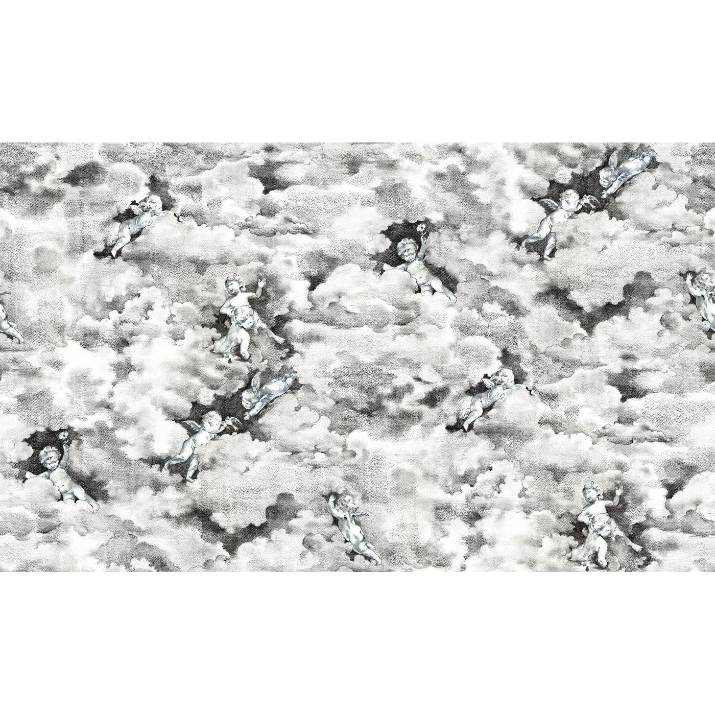 Chubby Cherubs-Digital Wallpaper-Rebel Walls-White / Black-R15431