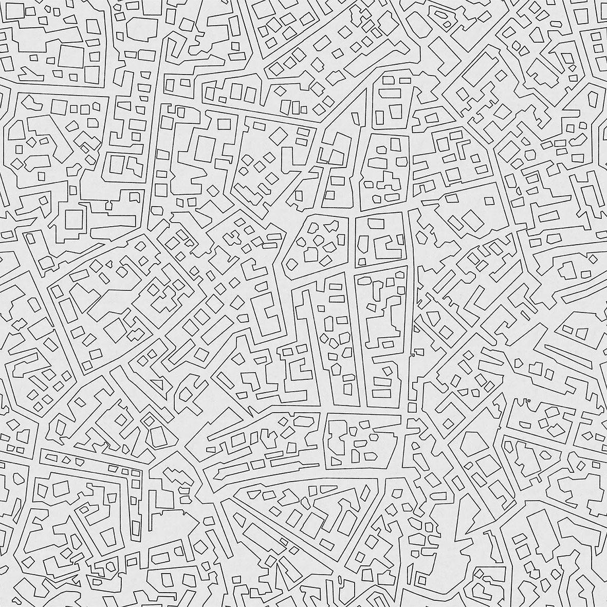 Citymap-Digital Wallpaper-London Art-Grey-17043-01