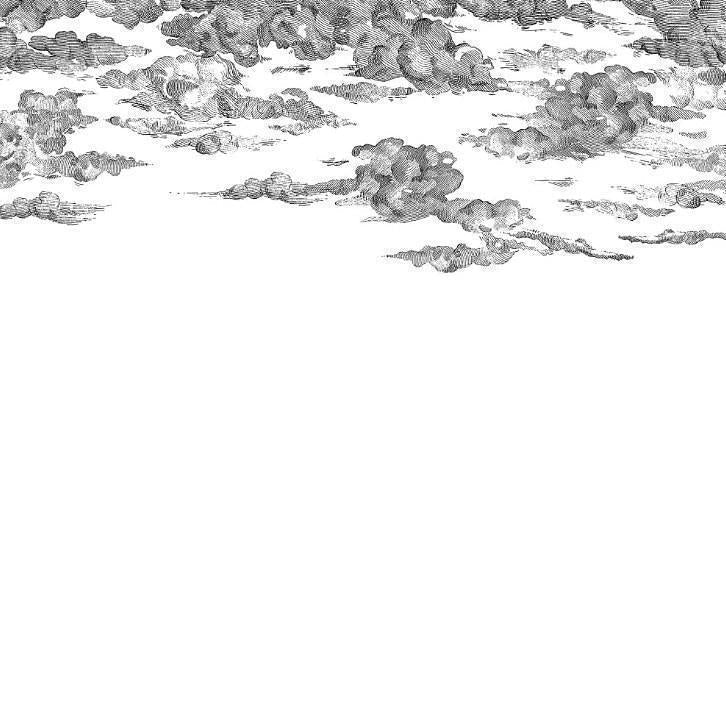 Cotton Skies-Digital Wallpaper-Rebel Walls-Black / White-R14511