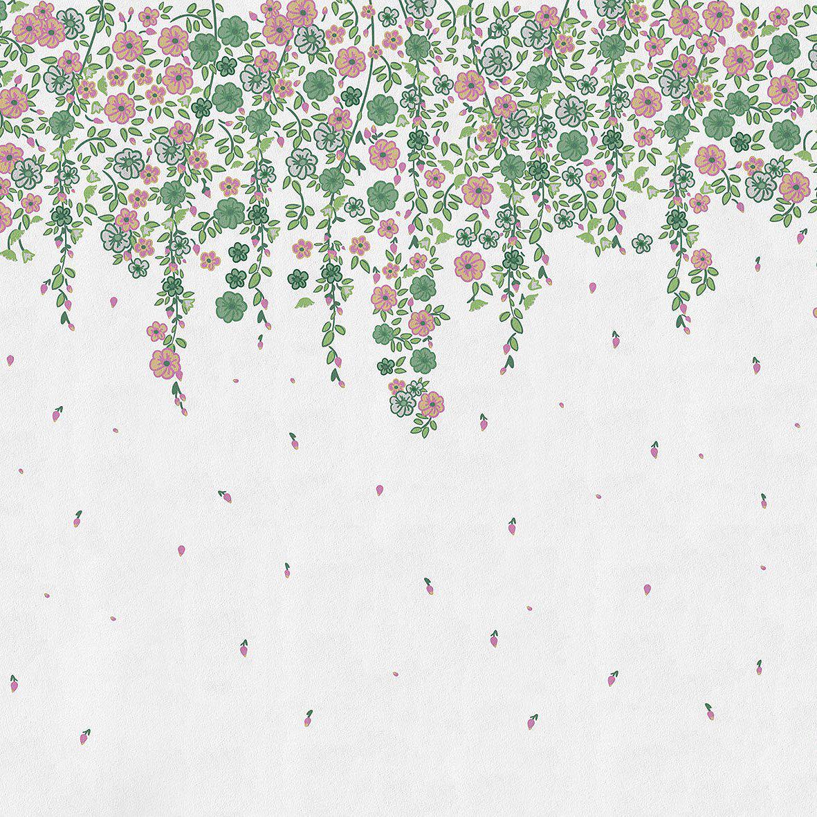 Daisy-Digital Wallpaper-London Art-Green / Pink-15004-01