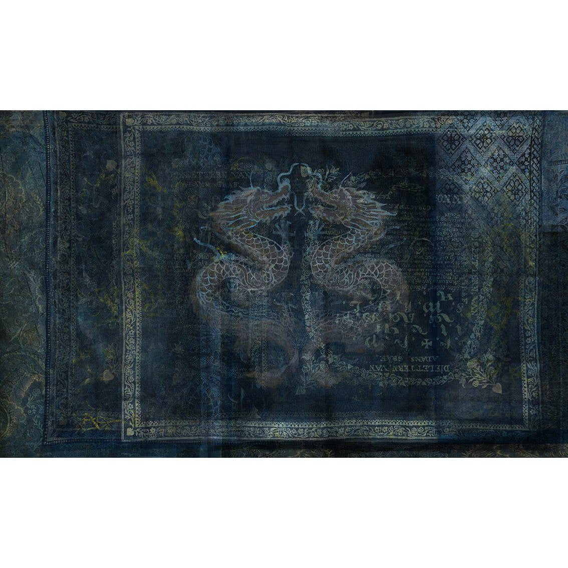 Dragons-Digital Wallpaper-Skinwall-Blue-708A