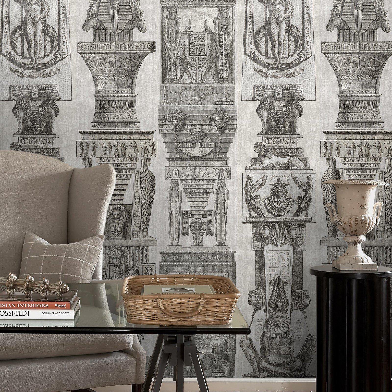 Egyptian Columns-Pre-Printed Wallpaper-Mind the Gap-