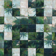 Exotic Damier-Digital Wallpaper-Wall&deco-Green-WDEX1601